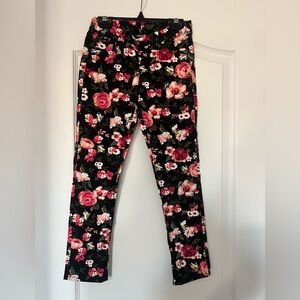 Jordache Black Floral Leggings